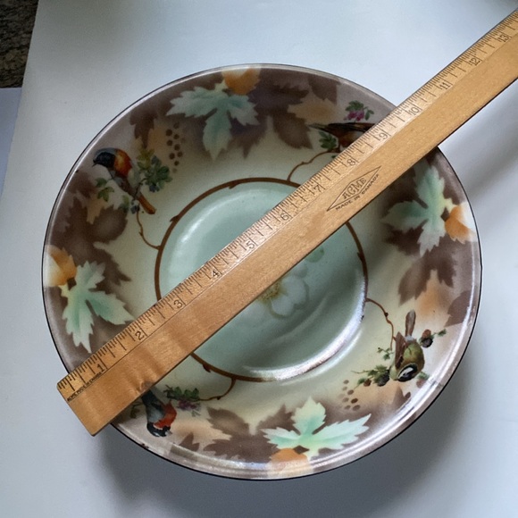 Antique Prov Saxe Germany serving bowl. And 4 individual dessert dishes - Picture 4 of 13